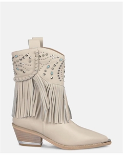 Женские ботильоны с бахромой и стразами, белый Alma en pena.