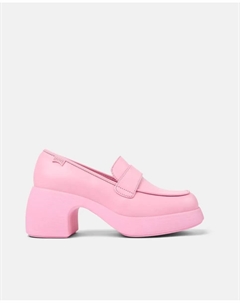 Женские однотонные кожаные мокасины, розовый Camper