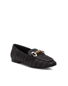 Женские остроносые мокасины на плоской подошве, черный Xti