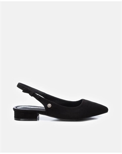 Женские балетки с открытой спиной и острым носком, черный Refresh