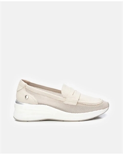 Женские мокасины на танкетке с резиновой подошвой, белый Xti