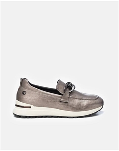 Женские мокасины из веганского материала со спортивной подошвой, серый Xti