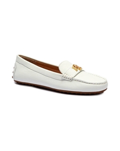 Мокасины кожаные Barnsbury Flats Driver, белый Lauren ralph lauren