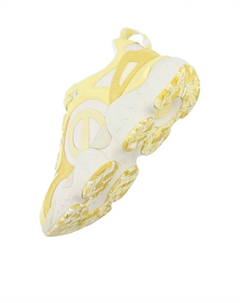 Женские кожаные кроссовки с сетчатой и ароматизированной подошвой, жёлтый No name