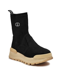 Ботильоны женские на толстой контрастной подошве, черный Liu jo