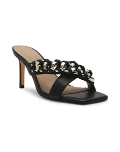 Тапочки кожаные, черный Guess