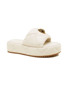 Сабо женские кожаные на платформе, бежевый Kurt geiger