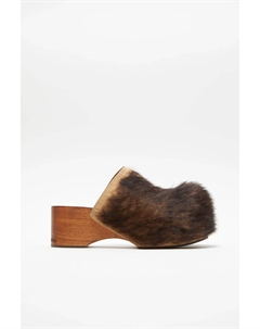 Ворсистые деревянные сабо, Multi brown Acne studios