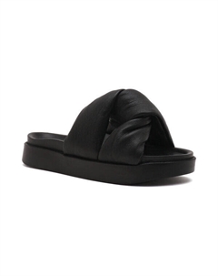 Шлепанцы-пантолеты женские кожаные, черный Inuikii