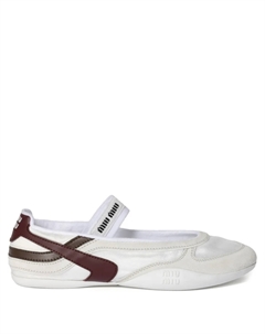 Балетки со вставками, белый Miu miu