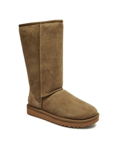 Сапоги кожаные зимние, зеленый Ugg