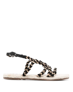 Manebi сандалии с плетеными ремешками, черный