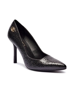 Туфли женские на шпильке с монограммой, черный Liu jo