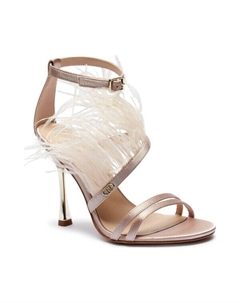 Босоножки женские Miriam 17 с перьями на шпильке, розовый Liu jo