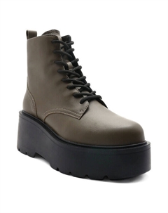 Ботильоны женские кожаные на платформе, зеленый Pinko