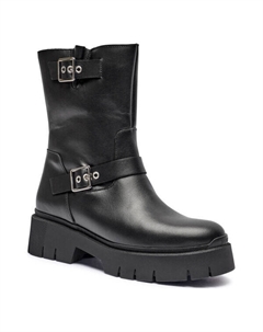 Ботинки женские Kris кожаные байкерские, черный Hugo