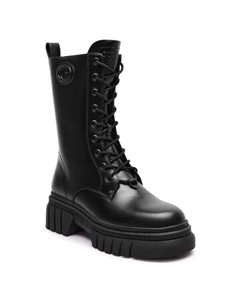 Ботинки женские Анита кожаные высокие на шнуровке, черный Guess