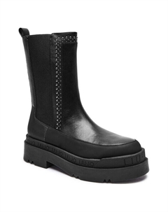 Ботильоны женские высокие с заклепками, черный Liu jo