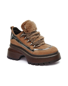 Ботильоны кожаные Shiloh на платформе, коричневый Michael kors