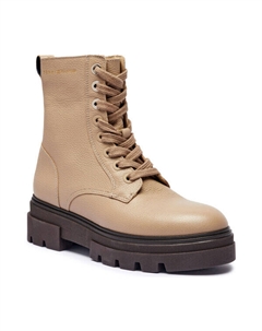 Ботильоны кожаные, бежевый Tommy hilfiger