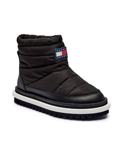 Ботинки женские зимние дутые, черный Tommy jeans