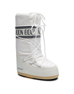 Дутики женские утепленные высокие, белый Moon boot