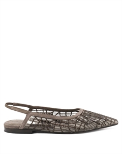 Балетки с бусинами, коричневый Brunello cucinelli