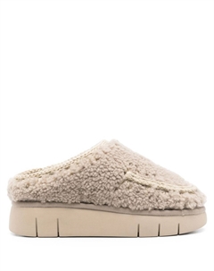 Слиперы с овчиной, серый Mou