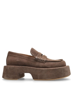 Кожаные мокасины на платформе 50 мм, коричневый Jw anderson