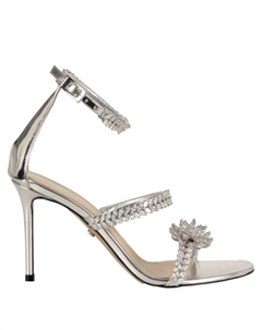 Сандалии 100 мм, украшенные кристаллами, серебристый Mach & mach