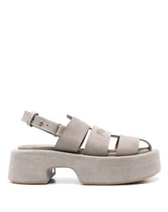 Сандалии для рыбалки на замшевой платформе, серый Jw anderson