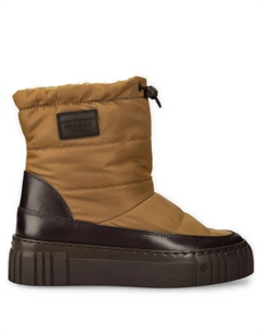 Женские ботинки из кожи и текстиля, желто-коричневый Gant