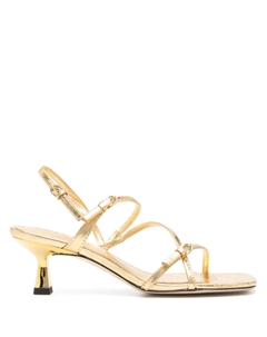 Сандалии кожаные 60 мм, золотой Sandro