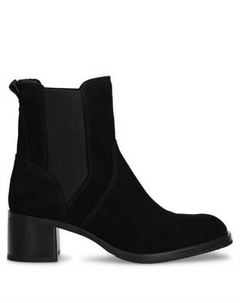 Женские ботинки челси из кожи на каблуке, черный Gant