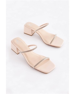 Мюли Forever Comfort на блочном каблуке с двумя ремешками, бежевый Next