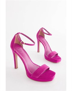 Фирменные кожаные босоножки на платформе, розовый Next