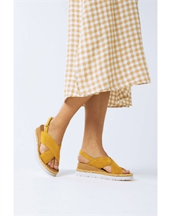 Спортивные туфли на танкетке с перекрестными ремешками Forever Comfort, желтый Next