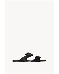 Сандалии Vika с узлом из атласа, черный The row