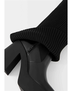 Сапоги на платформе STYLE, черный Bershka