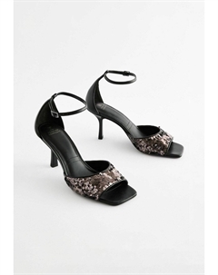 Сандалии REGULAR FIT FOREVER COMFORT OPEN TOE SEQUIN, черный Next