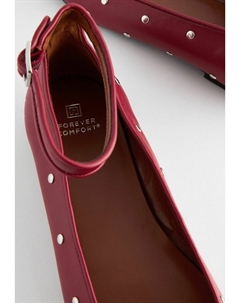 Балетки с ремешком на щиколотке, красный Next