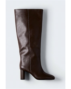 Сапоги до колена на каблуке, коричневый H&m