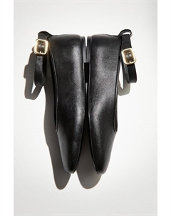 Кожаные балетки, черный H&m