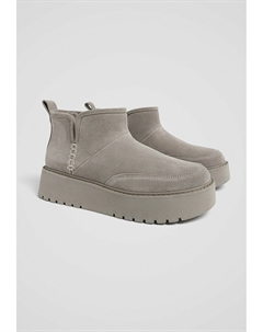 Ботильоны на платформе, серый Stradivarius