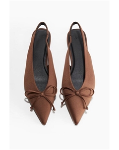 Туфли-Лодочки с открытой пяткой и декоративным бантом, коричневый H&m