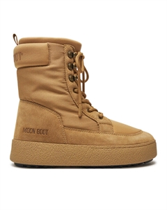 Зимние ботинки женские Ltrack Combat комбинированные высокие, коричневый Moon boot