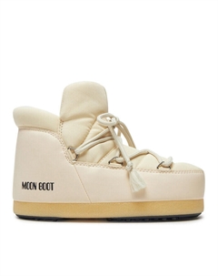 Зимние ботинки женские короткие нейлоновые, бежевый Moon boot