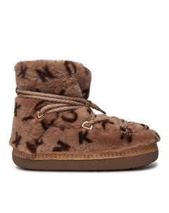 Зимние ботинки женские Botas de nieve с принтом, коричневый Inuikii