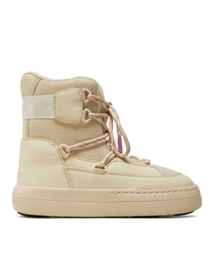 Зимние ботинки женские Park Sneaker комбинированные на шнуровке, бежевый Moon boot