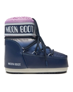 Зимние ботинки женские короткие на шнуровке, мультиколор Moon boot